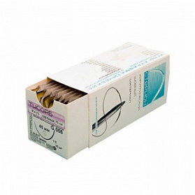 Шовный материал Тисорб 910 плетеный М 1 (5/0), игла колющая, 16 мм, 1/2 (90 см)