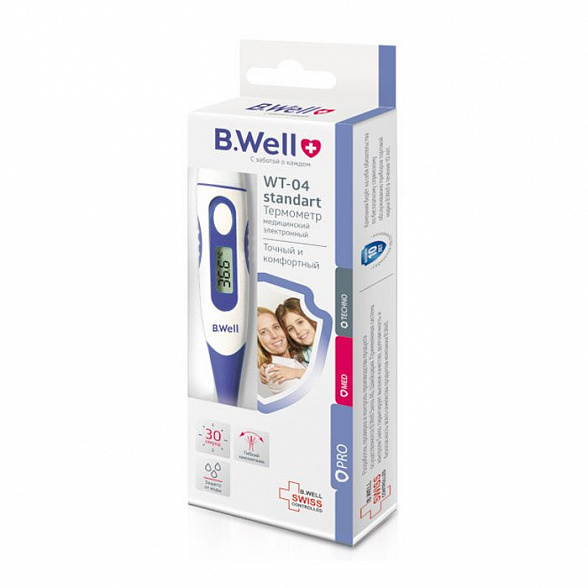Термометр WT-04 "Гибкий" (30 секунд, футляр, гибкий наконечник)