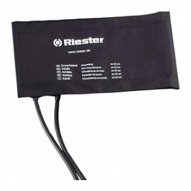 Манжета сфигмотенсиоф со скобой для обхвата 24х32 см, на липучке, 2 шланга, бордовая Riester