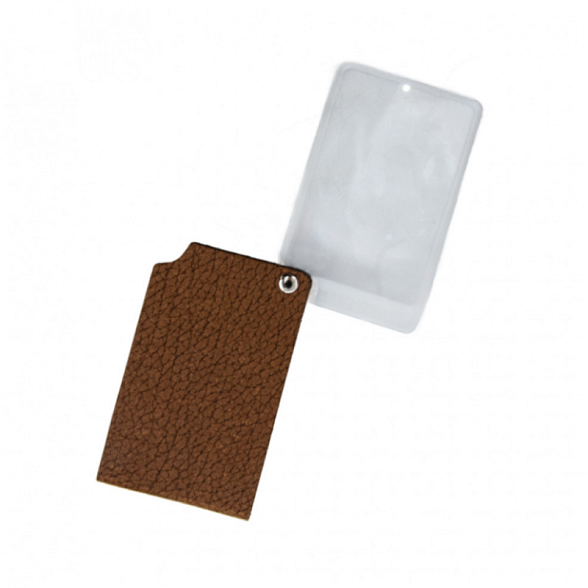 Лупа складная асферическая Eschenbach VisoPocket 2,5x, 74x48 мм, коричневый чехол (прямоугольный)