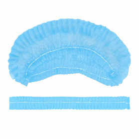 Шапочка типа шарлотта одноразовая (14г/кв.м, голубой)