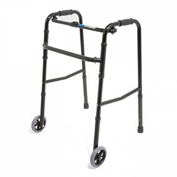 R Wheel Опора-ходунок на 2-х колесах (5'') с шагом/без шага, черный