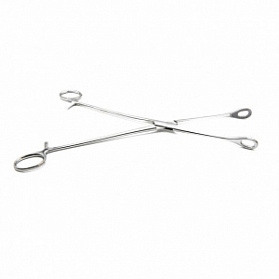 Щипцы для удаления плодного яйца с кремальерой, прямые, с шириной губок 14 мм, 260 мм. Surgiwell