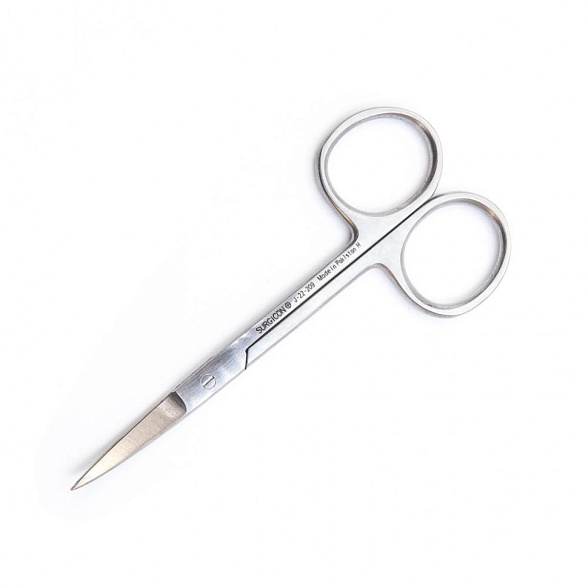 Ножницы глазные, тонкие, изогнутые по плоскости, 9см, Surgicon