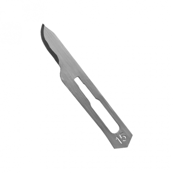 Лезвие хирургическое стерильное одноразовое ENSENT углеродистая сталь №15