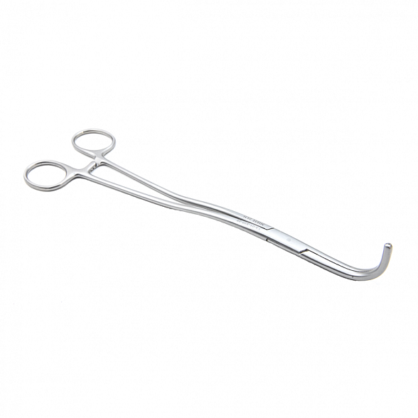 Зажим медицинский, Диссектор OVERHOLT-MARTIN, с изогнутыми ручками, с кремальерой,.№3, 220 мм (Д-34р), МИЗТ