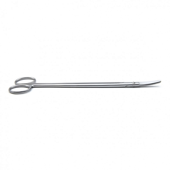 Ножницы CRAFOORD, для глубоких полостей, тупоконечные вертикально-изогнутые, 230 мм (Н-124р), МИЗТ