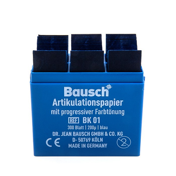 BK 01 бумага артикуляционная Bausch 300 листов, синяя 200 мкм