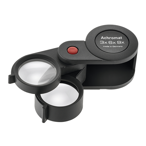Лупа техническая ахроматическая складная в пластиковом корпусе Eschenbach, диаметр 23 мм, 3.0х; 6.0х; 9.0х