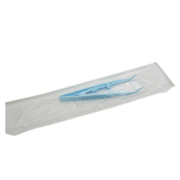 Пинцет изогнутый полимерный одноразовый стерильный 125 мм