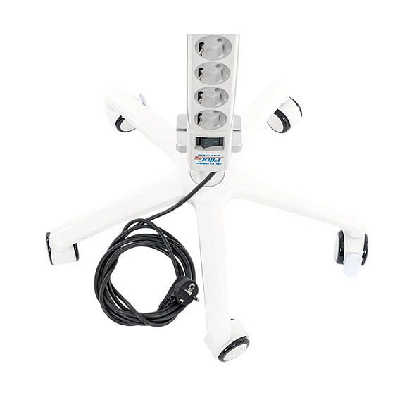 Инфузионная стойка-штатив с двумя полками для шприцевых насосов и мониторов слежения МЕТ FM-160