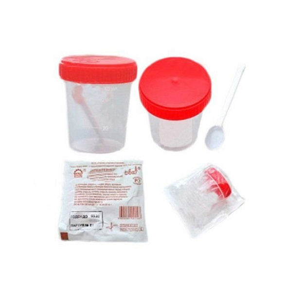 Контейнеры лабораторные для взятия проб, стерильные, п/п - 60 мл