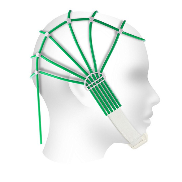 Шлем для крепления электродов ЭЭГ (взрослый), зеленый, размер 48–54
