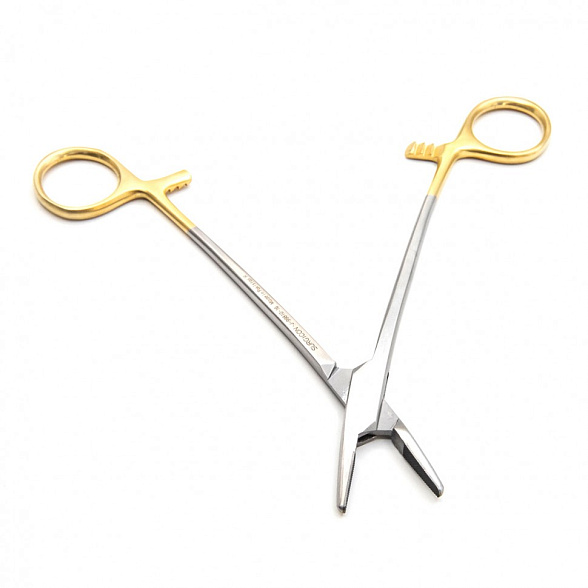 Иглодержатель общехирургический с твердосплавными пластинами 160мм