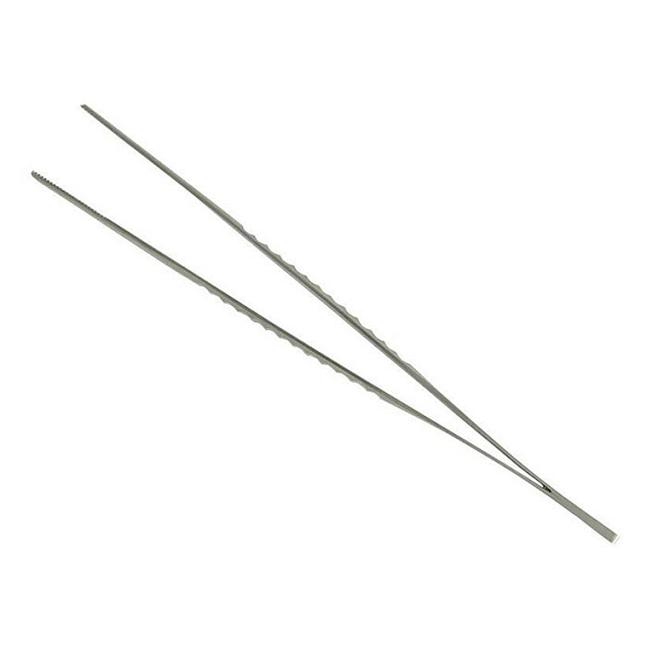 Пинцет сосудистый с двойной нарезкой ПА 150х2,0, Surgicon