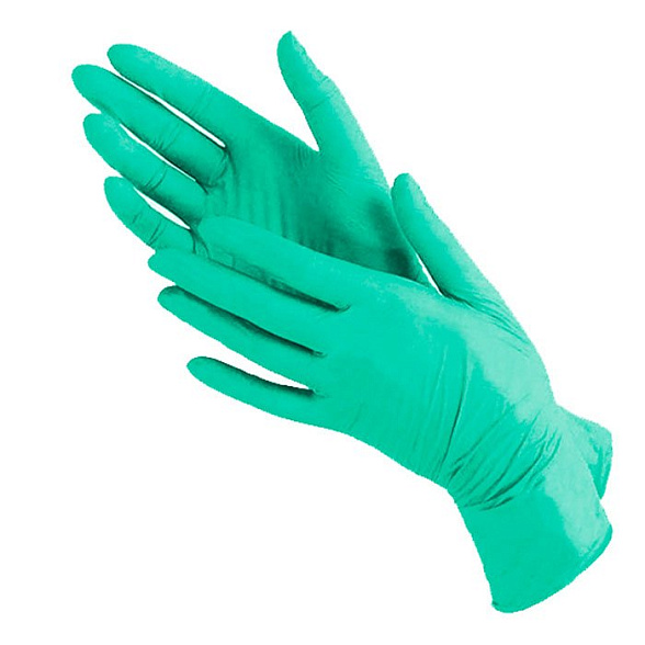 ! Перчатки нитриловые медицинские BENOVY Nitrile MultiColor, зеленые, размер XL, 50 пар в упаковке