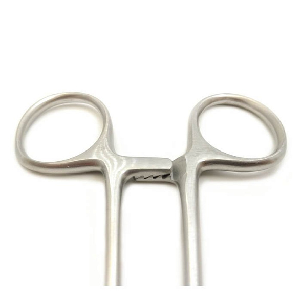 Зажим кровоостанавливающий зубчатый изогнутый N 3 270мм