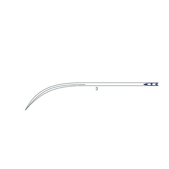 Игла хирургическая 3, серии AV-590 полуизогнутые Medicor