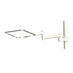 Столик инструментальный DS-Tab-40-2 (нержавеющая сталь / стекло)