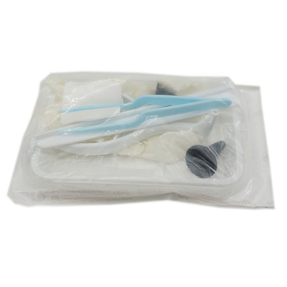 Набор оториноларингологический "ЕВАЛОР" тип-1 (зеркало носовое тип 2 № 30, зеркало гортанное, шпатель для языка двухсторонний, воронка ушная №1, № 3, пинцет ушной штыкообразный, перчатки, салфетка 50х50 -3 шт, лоток)