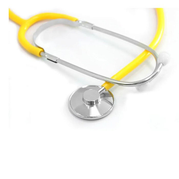 Стетофонендоскоп СФ-01-«Адъютор» с односторонней фонендоскопической головкой с желтыми трубками