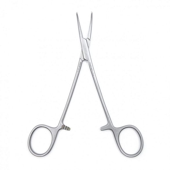 Зажим медицинский MOSQUITO, кровоостанавливающий, изогнутый по плоскости, 155 мм (З-62-2р), МИЗТ