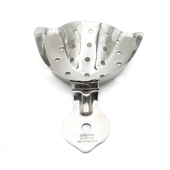 Ложка оттискная стоматологическая, металлическая, для верхней челюсти №3, Surgicon