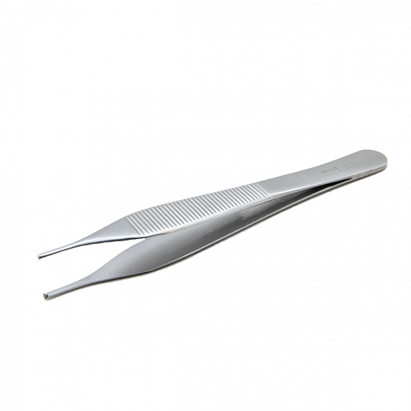 Пинцет медицинский ADSON, 1х2 зубый,прямой, 121 мм (ПМ-42р), МИЗТ