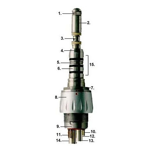 MULTIflex 465 LRN - быстросъемный переходник с подсветкой, с регулятором подачи спрея, KaVo