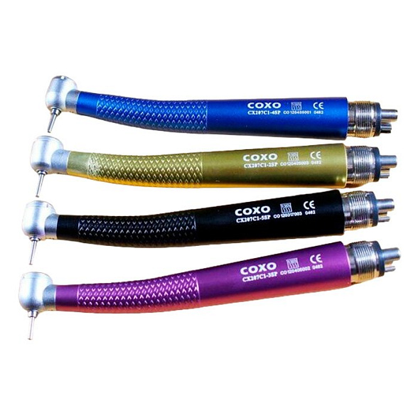 CX207-C-SP - цветной турбинный наконечник под 2-х или 4-х канальное соединение, Coxo