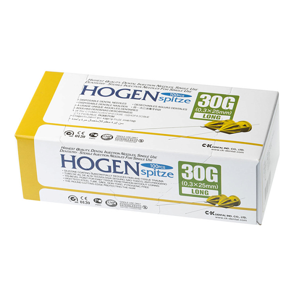 Иглы карпульные 30Gx25mm (0,3 х 25) уп. №100 Ноgen Spitze C-K Dental Ind. Co., LTD