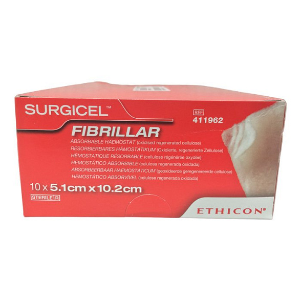 Гемостатический материал СЕРДЖИСЕЛ Фибриллар 5.1 см х 10.2 см