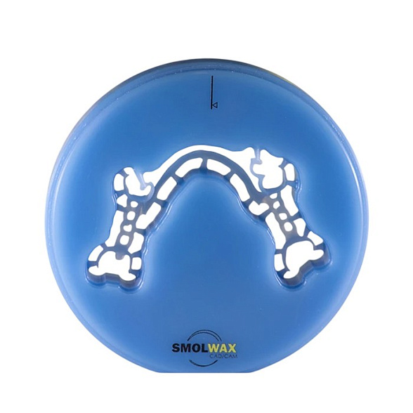 Воск фрезерный CAD/CAM диаметр 98.5 толщина 16 мм, цвет синий