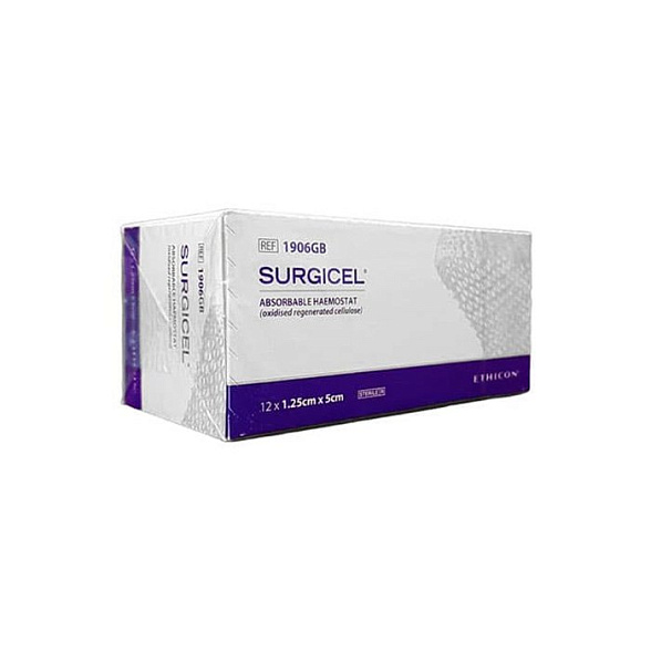Шовный материал Серджисел рассасывающийся гемостатический материал 1,25 х 5см,№12 Ethicon
