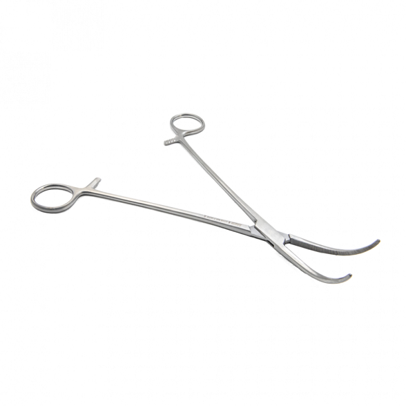 Зажим артериальный и лигатурный по Оверхольту, 22 см