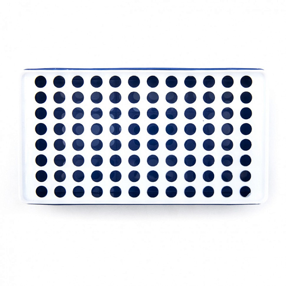 Штатив с крышкой для пробирок типа Эппендорф 0,5 мл на 96 гнезда, ПС