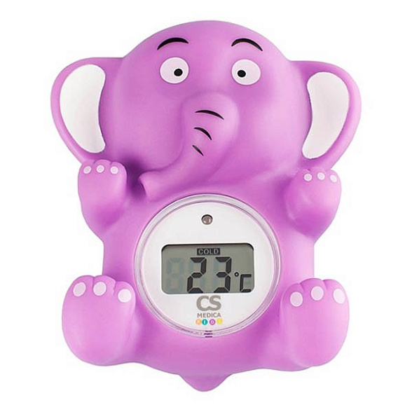 Термометр для измерения температуры воды и воздуха KIDS CS-81е CS Меdica, для купания малыша, безопасное измерение, индикация низкой и высокой температуры