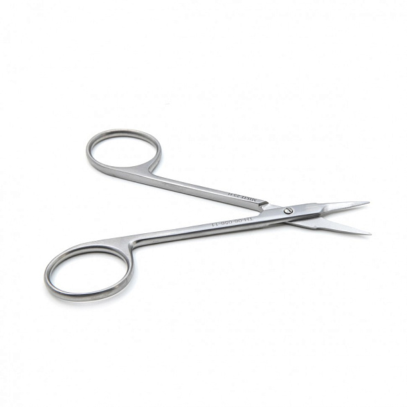 Ножницы STEVENS, глазные для снятия швов вертикально-изогнутые, 110 мм (Н-56р)), МИЗТ