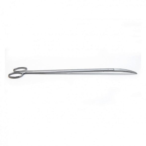 Ножницы CRAFOORD, для глубоких полостей, с одним острым концом вертикально-изогнутые, 280 мм (Н-128-1р), МИЗТ