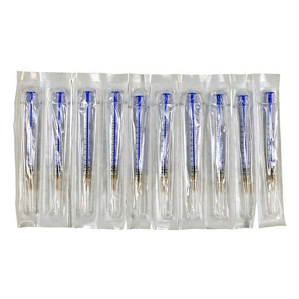 Шприц 1 мл туберкулиновый с надетой иглой 0,45х12-26G SFM 100 шт/уп