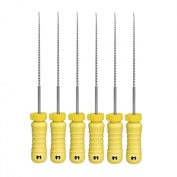 K-Files, 25мм, №20, дрильборы ручные, сталь, 6 шт. Eurofile