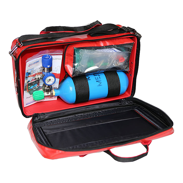 Редуктор-ингалятор кислородный в сумке с 2л баллоном РИК-1-1