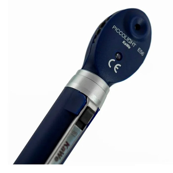 Офтальмоскоп карманный PICCOLIGHT E 56 (с ЛЭД лампой 2,5В) sky (темно-синий), сумочка в комплекте, KaWe