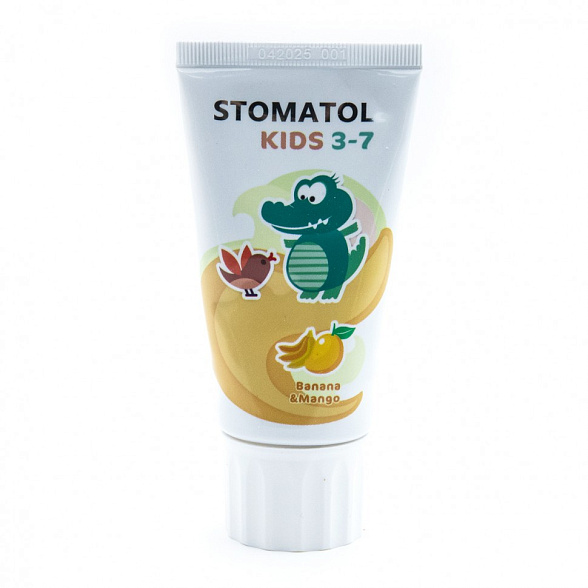 STOMATOL Зубная паста детская 3-7 лет Banana & mango 50гр