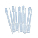 Пипетки Пастера ПЭ, 3 мл, с градуировкой, стерильные, 10 шт/уп