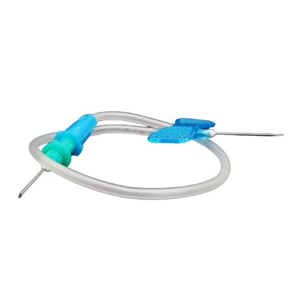 Игла-бабочка Lind-Vac 23G x 3/4'' x 7'' 0.6мм х 19 мм, длина трубки 19 см, с гибким катетером и люэр-адаптером, 100 шт/уп