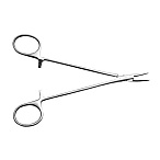 Зажим к/о Москит, сосудистый, изогнутый по плоск., детский 165 мм