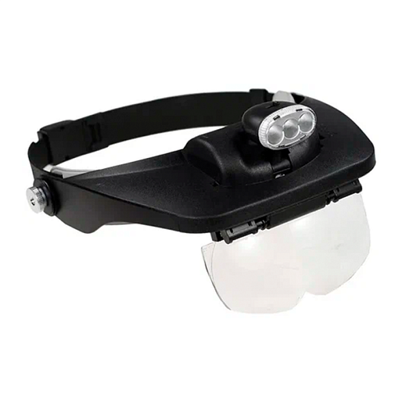 Налобная лупа MG81001-3LED с подсветкой (Лупа 81001-3Led)