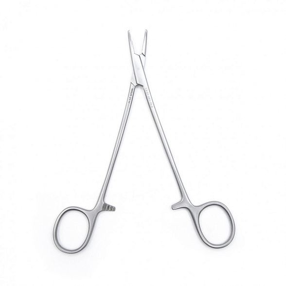 Зажим медицинский MOSQUITO, кровоостанавливающий, сосудистый, изогнутый по плоскости, 165 мм (З-140-2р), МИЗТ