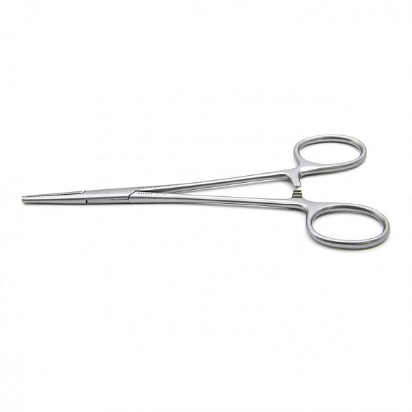 Зажим медицинский KOCHER, кровоостанавливающий 1х2 зубый, зубчатый, прямой, № 1, 150 мм (З-21р), МИЗТ